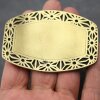 Celtic Look tendrils Belt Buckle, Antique brass