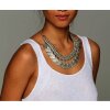 Oriental Look, Boho style Necklace with metal Coin