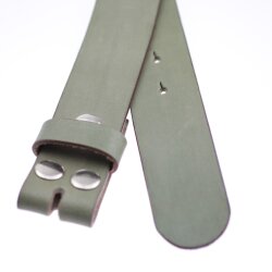 Ledergürtel, 4 cm, 100 % Büffelleder - Khaki