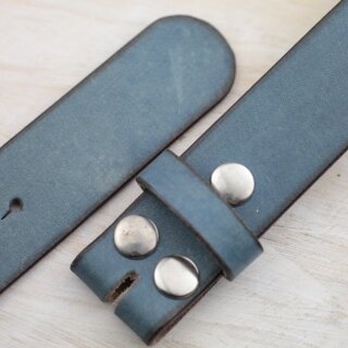 leather belts, 4 cm, 100 % Cow leather - Blau