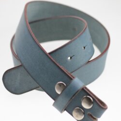 leather belts, 4 cm, 100 % Cow leather - Blau