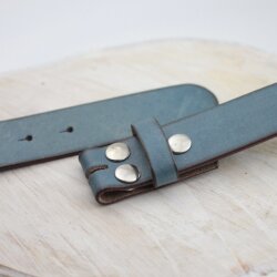 leather belts, 4 cm, 100 % Cow leather - Blau