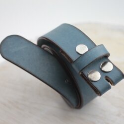 leather belts, 4 cm, 100 % Cow leather - Blau