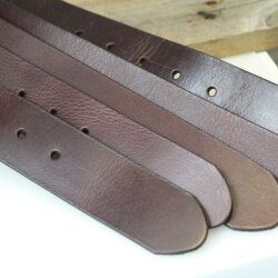 Casual snap belt 4 cm, 100 % Cow leather - Coffee