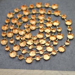 1 Meter Raw Brass Cupchain for Swarovski 1088, ss39 (8 mm) and 1122, 12 mm