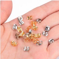 20 pcs. Butterfly Earring Back for Stud Earrings Jewelry DIY Making Earring Accessories