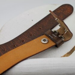 leather belts, 4 cm, 100 % Cow leather - Braun