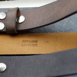 leather belts, 4 cm, 100 % Cow leather - Braun