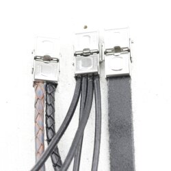 1 Stainless Steel Leather Cord Clasps 25x14 mm  (Ø 10x3 mm)