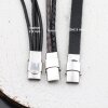 1 Stainless Steel Leather Cord Clasps 25x14 mm  (Ø 10x3 mm)