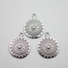 10 stk. Mandala Anhänger in Antik Silber – 22mm, Boho-Stil Schmuckstück