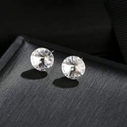 10 mm Rivoli Swarovski Crystals Stud Earrings Genuine Crystal Stud Earrings