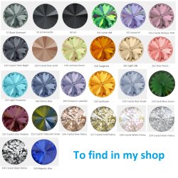 10 mm Rivoli Swarovski Crystals Stud Earrings Genuine Crystal Stud Earrings