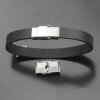 Edelstahl Verschluss 25x15 mm (Ø 12x3 mm) - 1 Stück Armband Verschluss für 12 mm Lederarmbänder