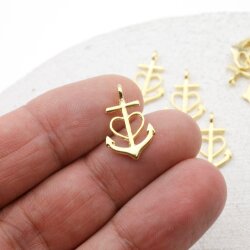 20 Faith Love hope Anchor Charms Pendant Gold