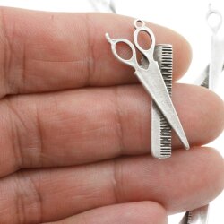 10 Friseur Charms Anhänger