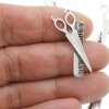 10 Antique Silver Hairdresser Charms