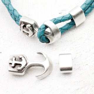 Leather bracelet sale with anchor clasp