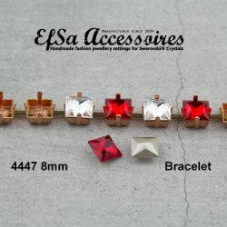 1 meter Bracelet setting for 8 mm Chessboard Swarovski...