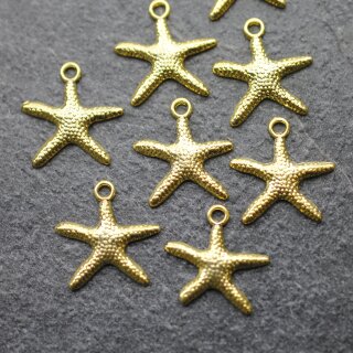 gold starfish charms