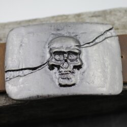 Gunmetal Belt Buckle Skull, Deaths head