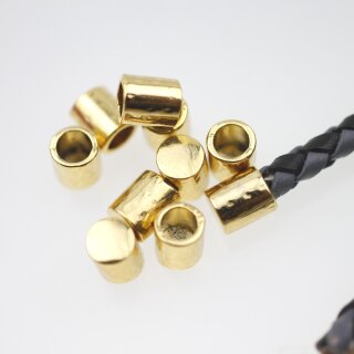 Easy Crimp Beads in Gold Tone Brass & Rhodium Tone Brass appx 40