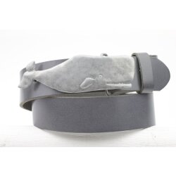 Belt Buckle Whale, Vintage Grey