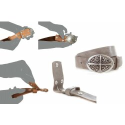 High-Class Leather Belts, 4 cm, 100 % Cow leather