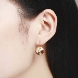 10 mm Rivoli Earrings with Swarovski Crystals. Handmade in Germany