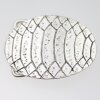 Crocodile Skin Effect Belt Buckle, antique silver