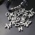 Alphabet Slide Beads, Initial Charms, Alphabet Beads, Letter Beads, Antique Silver J