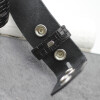 High-Class Leather Belts, Snap belts without buckle Navy blue, 4 cm, 100 % Cow leather